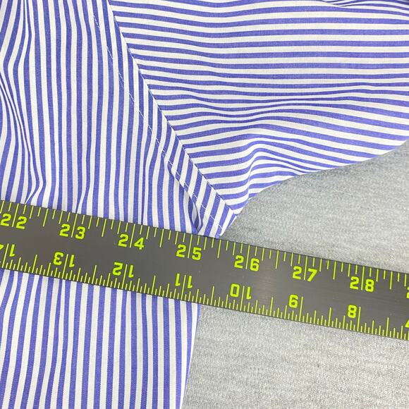 Brooks Brothers Button Down Shirt Blue Stripe All‎ Cotton Mens Size 16-35 - Picture 6 of 6